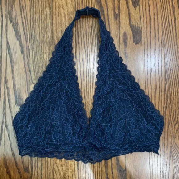 Gilly Hicks Other - Navy Blue Halter Lace Bralette